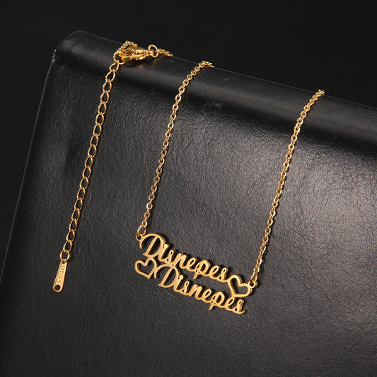 Sipuris Custom Name Necklace Personalized Golden Choker Stainless Steel Necklace For Women Man Customized Jewelry Weddings Gifts