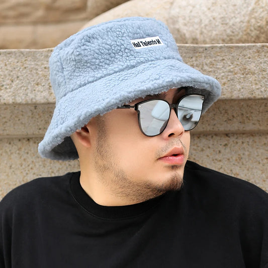 Dad Winter Plus Size Fisherman Hats Male Warm Fleece Snow Panama Hat Big Head Man Large Size Felt Bucket Hats 54-58CM 58-63CM