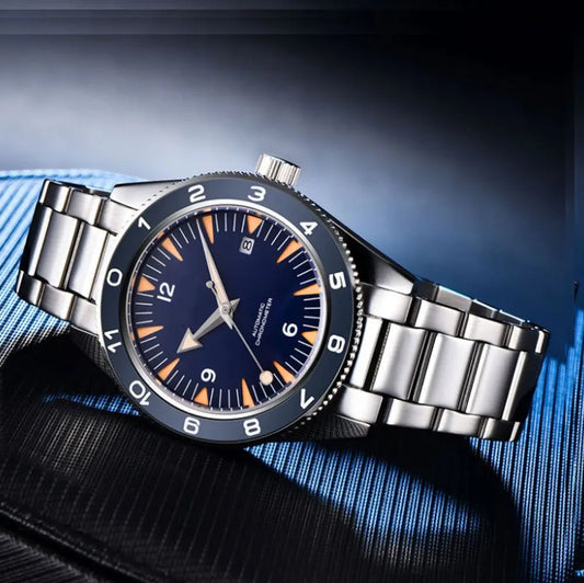 Custom Logo NH35 Movement Watch 10bars Mens 41mm Sapphire Ceramic Bezel Male Mechanical Clock Diver Sports Automatic Wristwatch