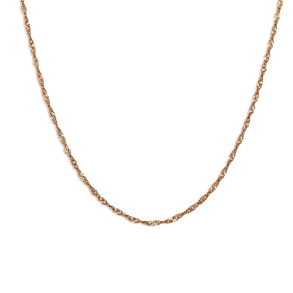 MamacitaSlay water wave chain snake chain Women's stainless steel necklace Bracelets Belly Chain Various styles Jewelry