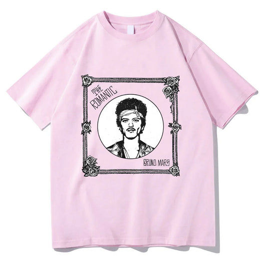 2026 New Bruno Mars "The Romantic" Tee Bruno Mars Album T-shirt Unisex Youth and Adult T-shirt Cotton High Quality Y2K T Shirts