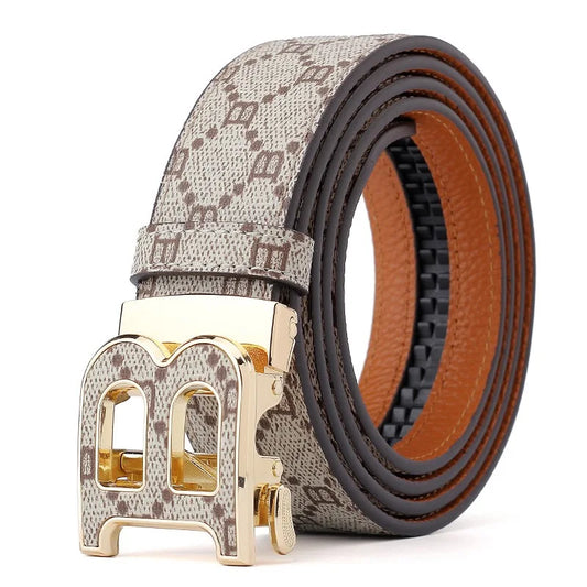 High Quality 3.4cm Luxury Brand Men Belts Famous Leather Belts for men Designers B Buckle Male Strap jeans belt