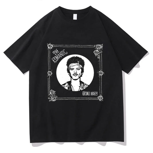 2026 New Bruno Mars "The Romantic" Tee Bruno Mars Album T-shirt Unisex Youth and Adult T-shirt Cotton High Quality Y2K T Shirts