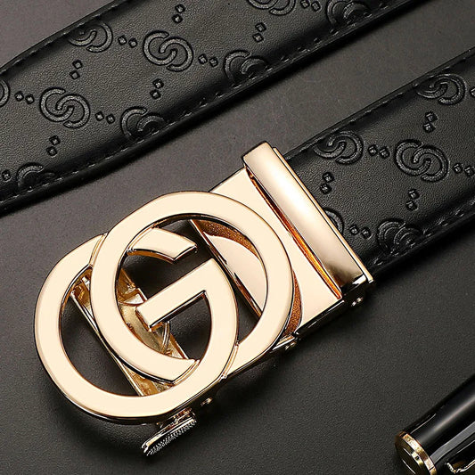 New Thin 34mm Business Men's Belt Formal Leather Male Belt High Quality Belt women Metal Automatic g Buckle Belt for women jeans
