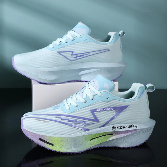 Running Shoes Carbon Board Speciality Marathon Men Sports Breathable Lightweight Women's Comfortable Athletic Nonskid Sneakers