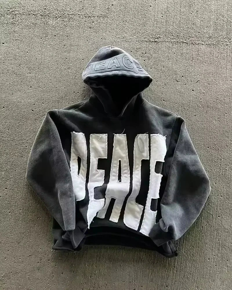 2025 American New Fashion Oversized Pattern Printed Zipper Hooded Sweater Men Y2K Gothic Harajuku Hip Hop Popular Couple Hoodies