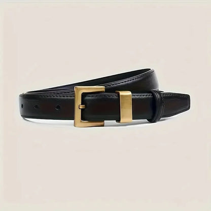 Fashion Women's High Quality Golden Buckle PU Leather Casual Belt Best Matching Dress Jeans Belts Women Accessory Designer Belt