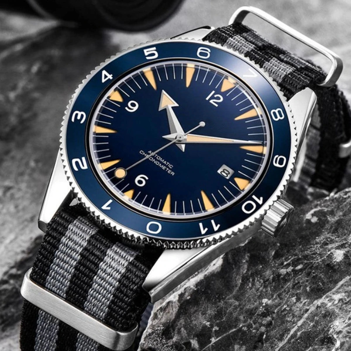 Custom Logo NH35 Movement Watch 10bars Mens 41mm Sapphire Ceramic Bezel Male Mechanical Clock Diver Sports Automatic Wristwatch