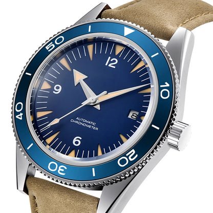 Custom Logo NH35 Movement Watch 10bars Mens 41mm Sapphire Ceramic Bezel Male Mechanical Clock Diver Sports Automatic Wristwatch