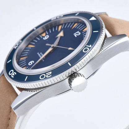Custom Logo NH35 Movement Watch 10bars Mens 41mm Sapphire Ceramic Bezel Male Mechanical Clock Diver Sports Automatic Wristwatch