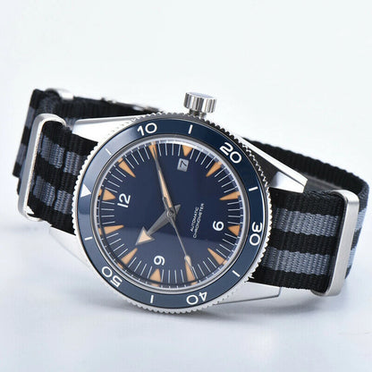 Custom Logo NH35 Movement Watch 10bars Mens 41mm Sapphire Ceramic Bezel Male Mechanical Clock Diver Sports Automatic Wristwatch