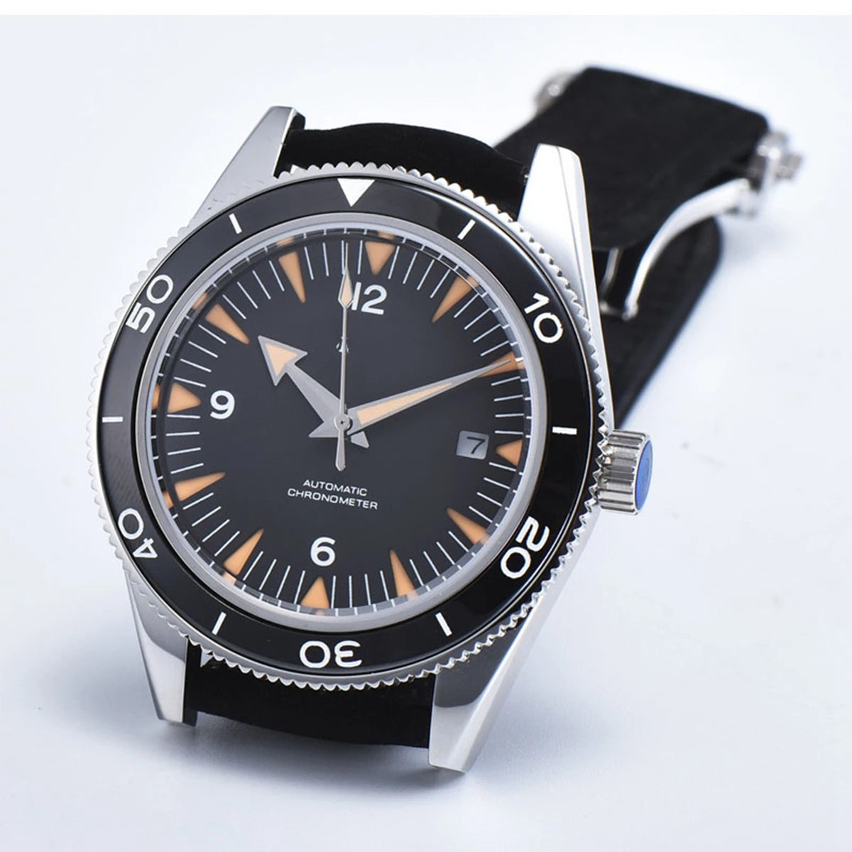 Custom Logo NH35 Movement Watch 10bars Mens 41mm Sapphire Ceramic Bezel Male Mechanical Clock Diver Sports Automatic Wristwatch