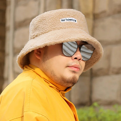 Dad Winter Plus Size Fisherman Hats Male Warm Fleece Snow Panama Hat Big Head Man Large Size Felt Bucket Hats 54-58CM 58-63CM