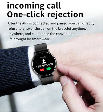 LIGE Waterproof Women Smart Band Watch Real-time Weather Forecast Men Watches Sports Ladies Smart Watch For Women Android IOS