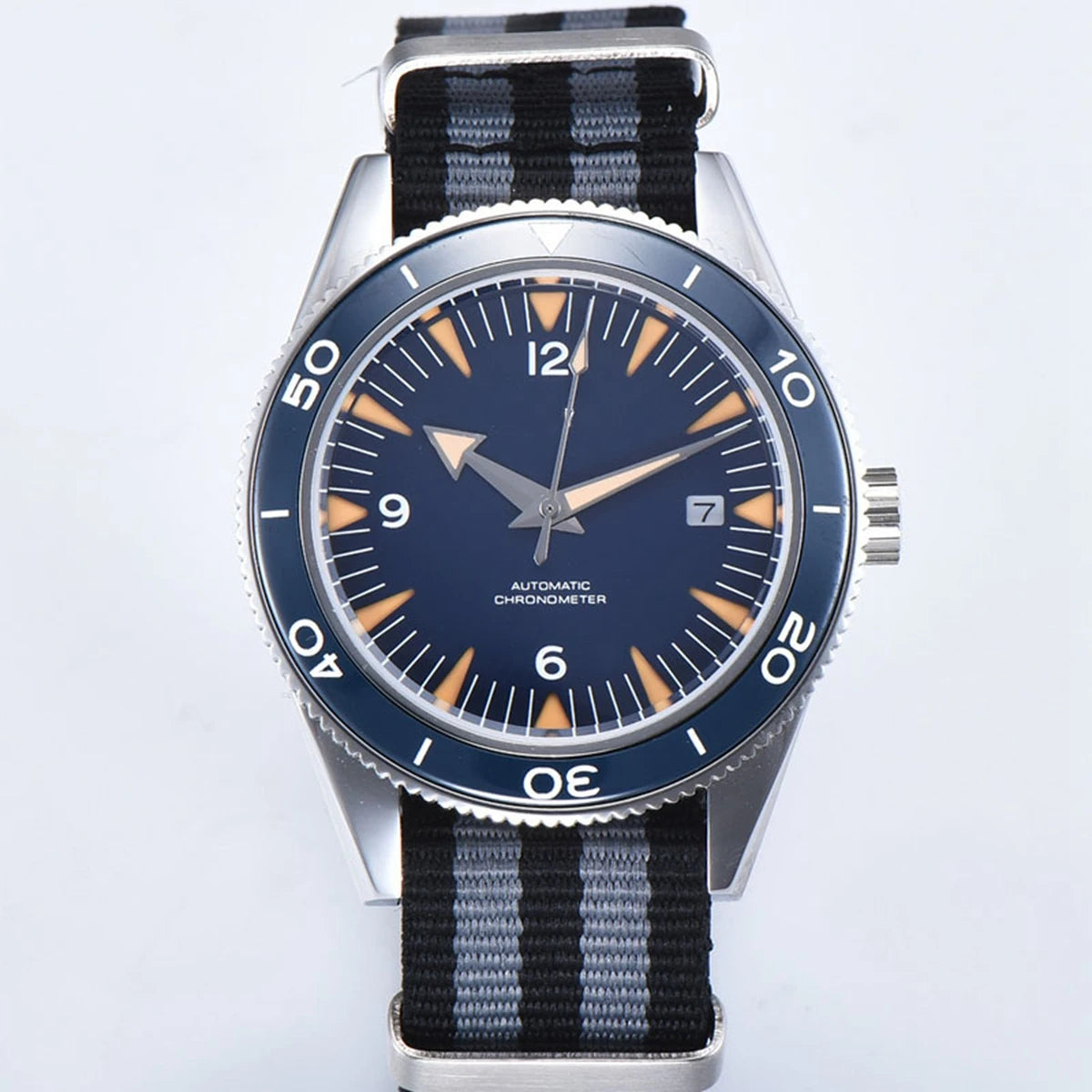 Custom Logo NH35 Movement Watch 10bars Mens 41mm Sapphire Ceramic Bezel Male Mechanical Clock Diver Sports Automatic Wristwatch