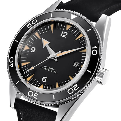Custom Logo NH35 Movement Watch 10bars Mens 41mm Sapphire Ceramic Bezel Male Mechanical Clock Diver Sports Automatic Wristwatch