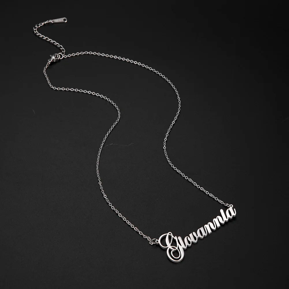 Sipuris Custom Name Necklace Personalized Golden Choker Stainless Steel Necklace For Women Man Customized Jewelry Weddings Gifts