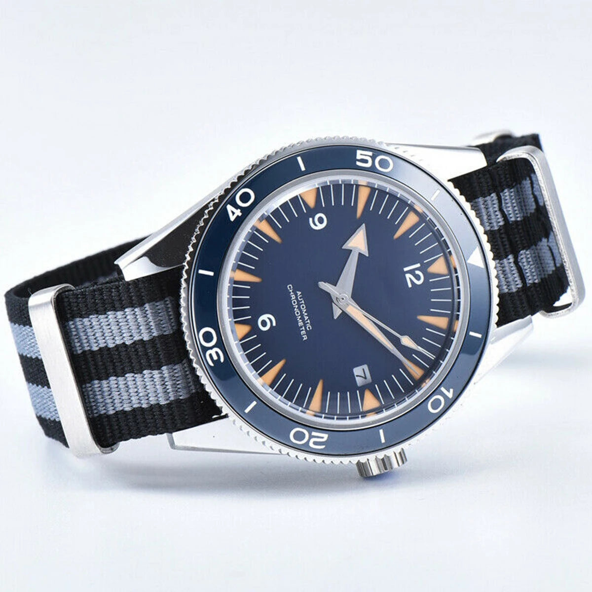 Custom Logo NH35 Movement Watch 10bars Mens 41mm Sapphire Ceramic Bezel Male Mechanical Clock Diver Sports Automatic Wristwatch