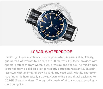 Custom Logo NH35 Movement Watch 10bars Mens 41mm Sapphire Ceramic Bezel Male Mechanical Clock Diver Sports Automatic Wristwatch
