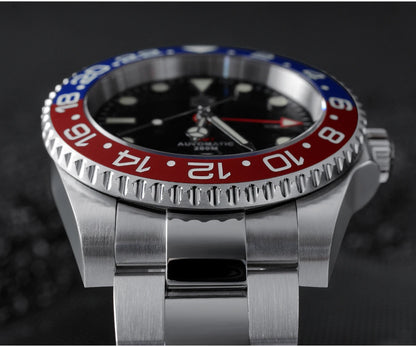San Martin Luxury GMT Hangzhou 6460 Men Automatic Mechanical Watch Business Sports Waterproof 200m Sapphire Full Luminous SN0016
