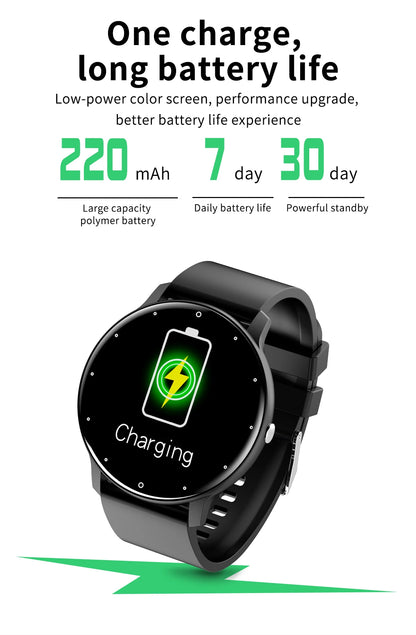 LIGE Waterproof Women Smart Band Watch Real-time Weather Forecast Men Watches Sports Ladies Smart Watch For Women Android IOS