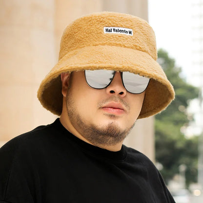 Dad Winter Plus Size Fisherman Hats Male Warm Fleece Snow Panama Hat Big Head Man Large Size Felt Bucket Hats 54-58CM 58-63CM
