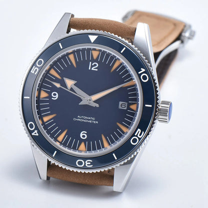 Custom Logo NH35 Movement Watch 10bars Mens 41mm Sapphire Ceramic Bezel Male Mechanical Clock Diver Sports Automatic Wristwatch