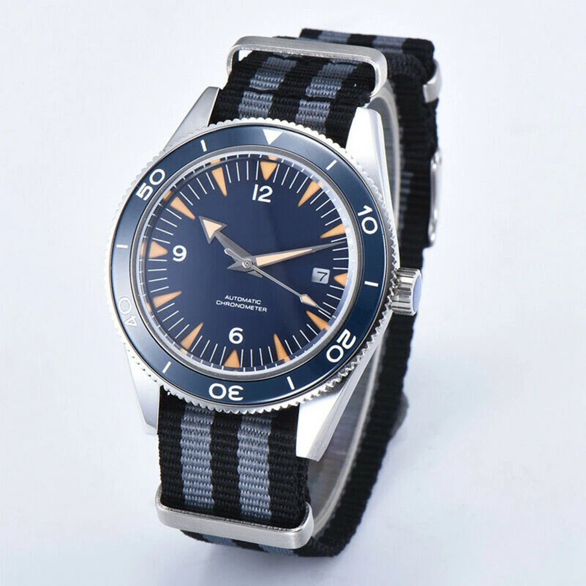 Custom Logo NH35 Movement Watch 10bars Mens 41mm Sapphire Ceramic Bezel Male Mechanical Clock Diver Sports Automatic Wristwatch