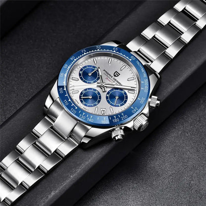 New PAGANI DESIGN PD1644 Luxury Men's Quartz Watch Automatic date Wristwatches Sport 100m Waterproof Chronograph Men Gift