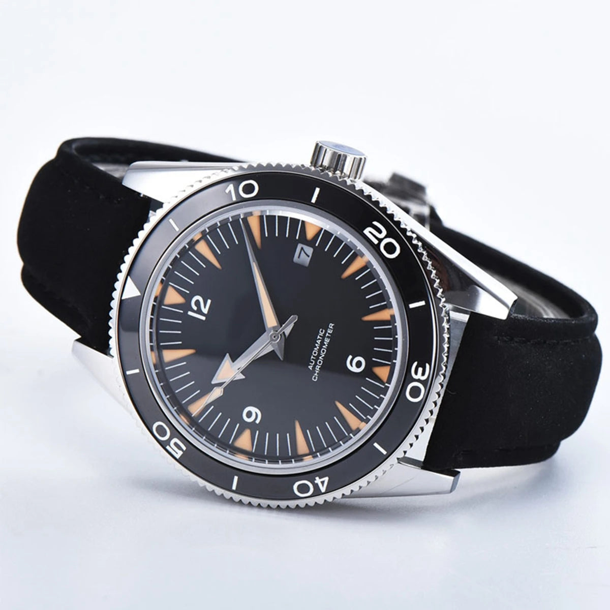 Custom Logo NH35 Movement Watch 10bars Mens 41mm Sapphire Ceramic Bezel Male Mechanical Clock Diver Sports Automatic Wristwatch