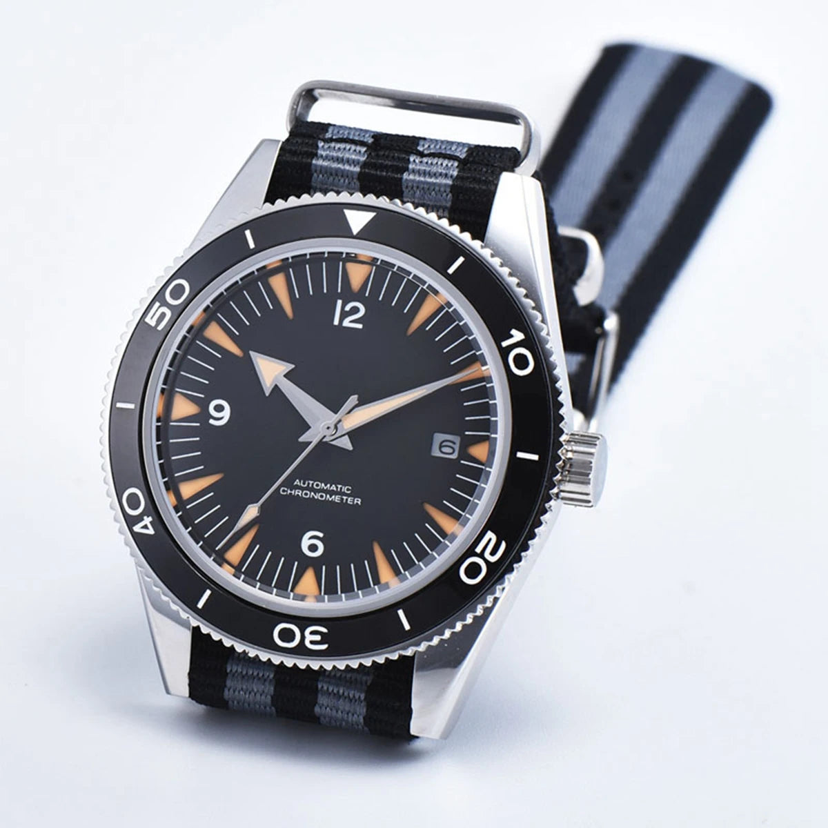 Custom Logo NH35 Movement Watch 10bars Mens 41mm Sapphire Ceramic Bezel Male Mechanical Clock Diver Sports Automatic Wristwatch