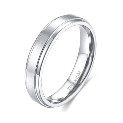 Tigrade 4/6/8/10mm Black Titanium Ring Man Brushed Wedding Band Women Engagement Rings Silver Color Bague Femme anneau bijoux