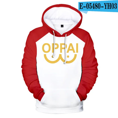 Anime Saitama Oppai 3D Digital Printing Hoodies Men Women Long Sleeve Hoodie Sweatshirt Fashion Harajuku Jacket Cosplay Costume