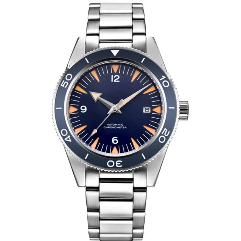 Custom Logo NH35 Movement Watch 10bars Mens 41mm Sapphire Ceramic Bezel Male Mechanical Clock Diver Sports Automatic Wristwatch