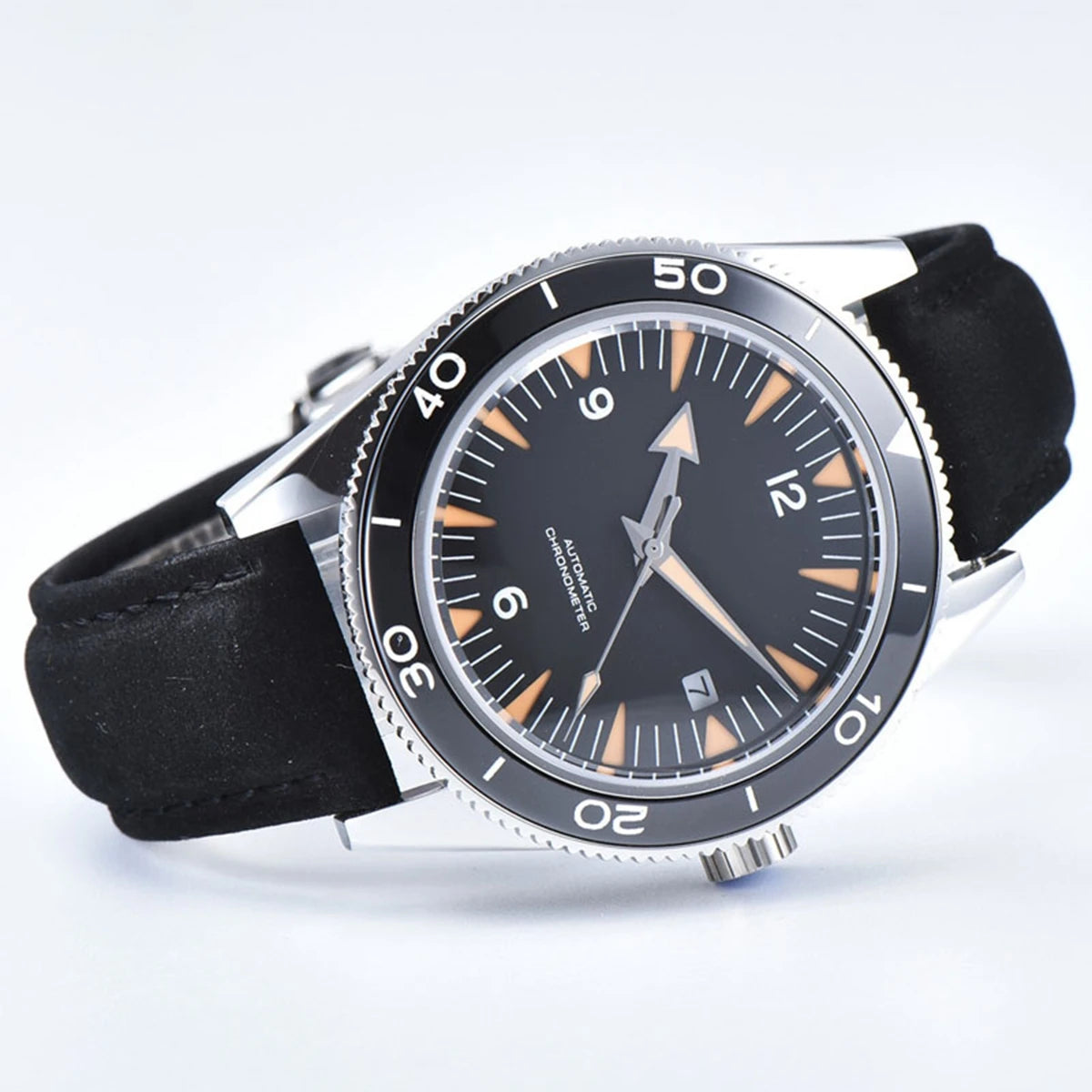 Custom Logo NH35 Movement Watch 10bars Mens 41mm Sapphire Ceramic Bezel Male Mechanical Clock Diver Sports Automatic Wristwatch