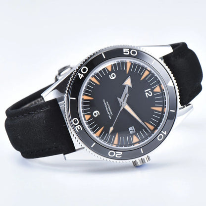 Custom Logo NH35 Movement Watch 10bars Mens 41mm Sapphire Ceramic Bezel Male Mechanical Clock Diver Sports Automatic Wristwatch