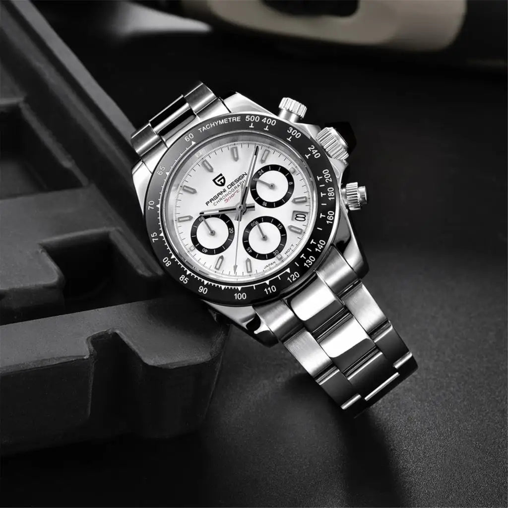New PAGANI DESIGN PD1644 Luxury Men's Quartz Watch Automatic date Wristwatches Sport 100m Waterproof Chronograph Men Gift