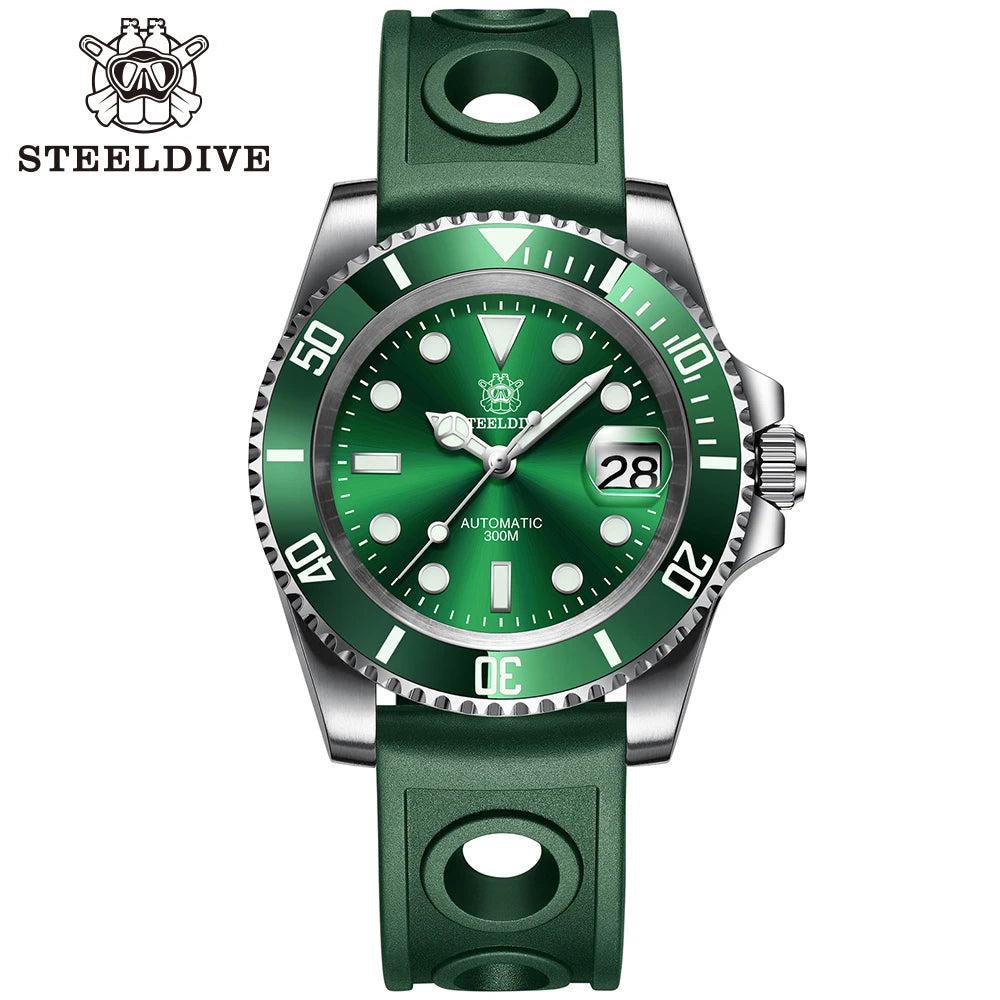 SD1953 Hot Selling Ceramic Bezel 41mm Steeldive 30ATM Water Resistant NH35 Automatic Mens Dive Watch Reloj