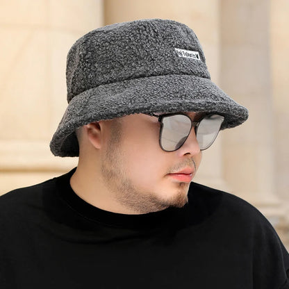 Dad Winter Plus Size Fisherman Hats Male Warm Fleece Snow Panama Hat Big Head Man Large Size Felt Bucket Hats 54-58CM 58-63CM
