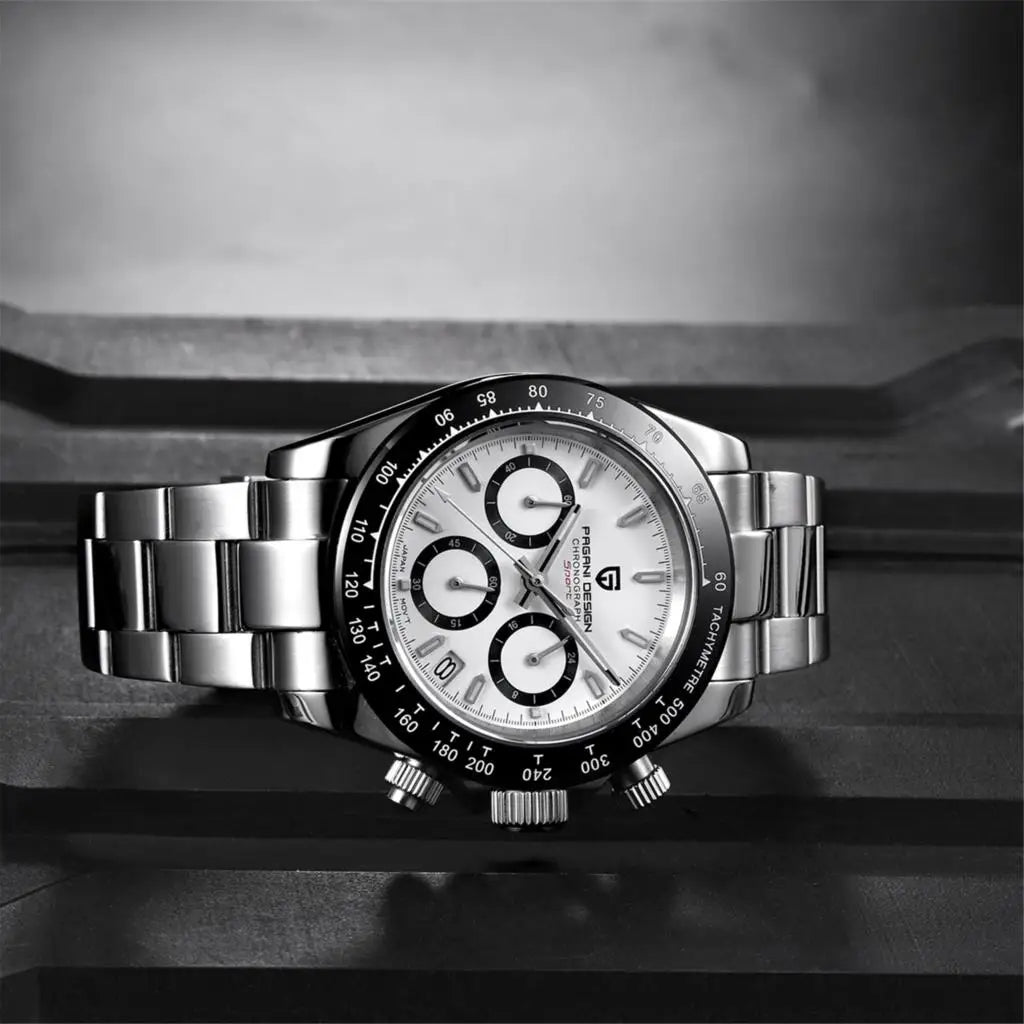 New PAGANI DESIGN PD1644 Luxury Men's Quartz Watch Automatic date Wristwatches Sport 100m Waterproof Chronograph Men Gift