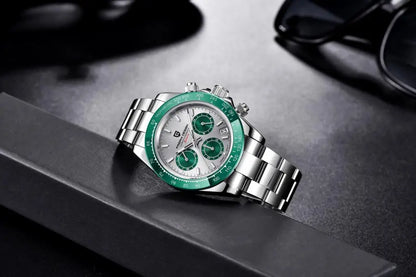 New PAGANI DESIGN PD1644 Luxury Men's Quartz Watch Automatic date Wristwatches Sport 100m Waterproof Chronograph Men Gift