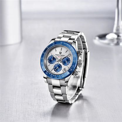 New PAGANI DESIGN PD1644 Luxury Men's Quartz Watch Automatic date Wristwatches Sport 100m Waterproof Chronograph Men Gift