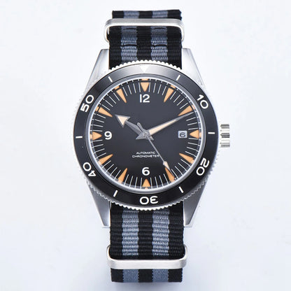 Custom Logo NH35 Movement Watch 10bars Mens 41mm Sapphire Ceramic Bezel Male Mechanical Clock Diver Sports Automatic Wristwatch