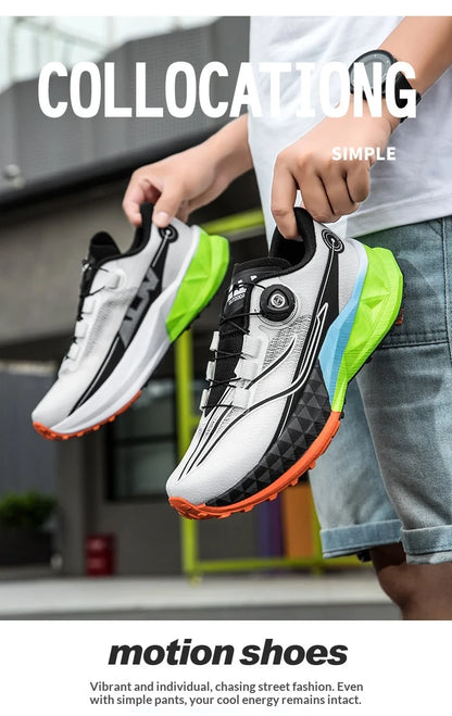 2025 New Soft Soled Outdoor Casual Sports Shoes With Rotating Buckle Carbon Plate And Popcorn Outsole, Men'S Running Shoes 35-44