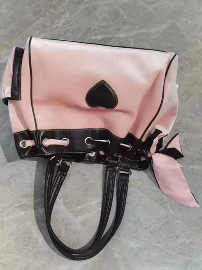 Ladies Large-Capacity Tote Bag Y2K Women Vintage Retro Chic Embroidery Velvet Handbags Girl Shopping Shoulder Bag Women's Purses