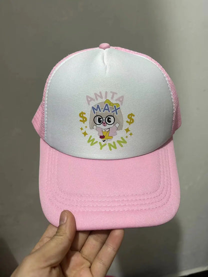 Trendy Anita Max Wynn Foam Trucker Hat Cute Mesh Snapback Caps Boy Girl Sun Beach Baseball Cap Female Summer Breathable Visor
