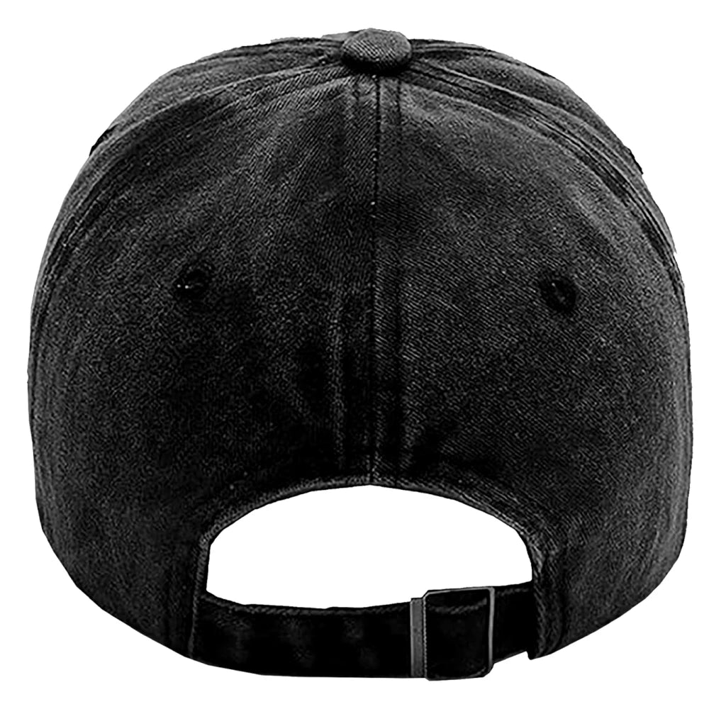 Print Washed Cotton Baseball Cap for Men Women Vintage Casual Peaked Caps Outdoor Running Sun Hat Adjustable Soft Top