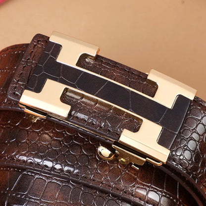 High Quality Men's Belt Casual Designer Genuine Leather Strap Belts Male Metal Buckle Fashionable Belt for men jeans belt