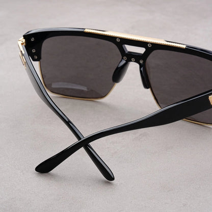 European And American Fashion Sunglasses Transparent Frame Glasses Cross Border Men And Women Retro Square Frame Sunshade Mirror