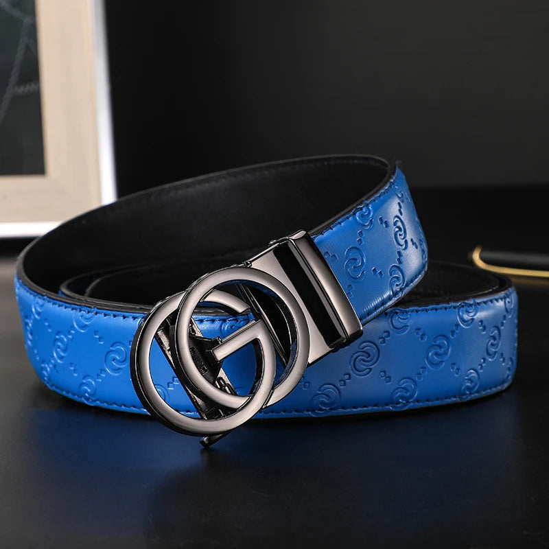 New Thin 34mm Business Men's Belt Formal Leather Male Belt High Quality Belt women Metal Automatic g Buckle Belt for women jeans